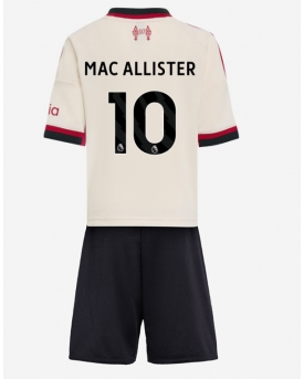 Billige Fotballdrakt Liverpool Alexis Mac Allister #10 Replika Bortedraktsett Barn 2025-26 Kortermet (med bukser)